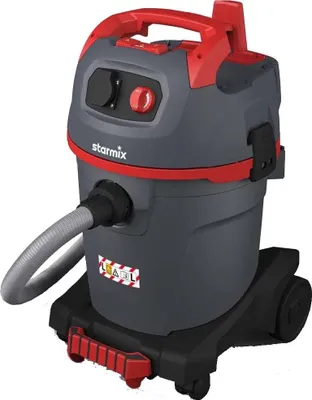 A Starmix vacuum cleaner is shown against a white background.