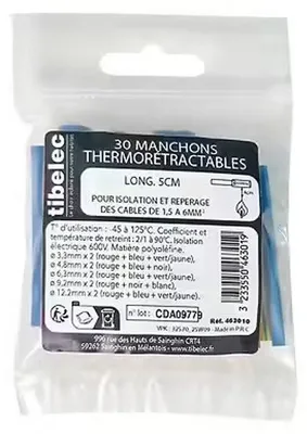 Image de Lot de 30 manchons thermorétractables