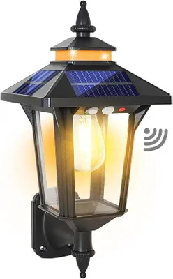 Zdjęcie produktu dla Wodoodporna lampa ścienna zewnętrzna z czujnikiem i 3 trybami pracy do ogrodu i wejścia