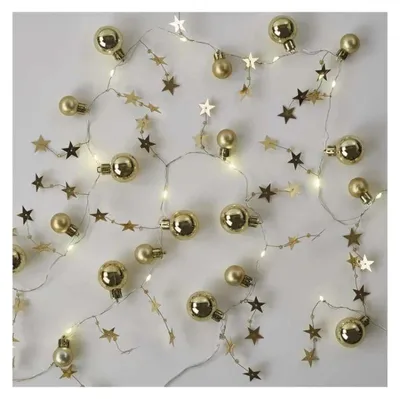 Image de EMOS LED Guirlande de Noël boules dorées avec étoiles 1,9m DCGW11