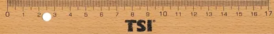 Produktbild von TSI Holzlineal 17cm / mit Metallkante