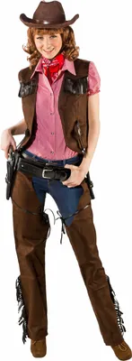 Produktbild von orlob gmbh Kostüm Cowgirl Weste WildKunstleder Damen Gr. 36/38 Fasching/Karneval WILDLEDER