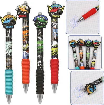Produktbild von Autos Radierbarer Stift mit Radiergummi, Gel, automatisch, BLAUE TINTE, schulgeeignet, 0,5 mm