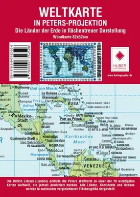 Produktbild von Poster Weltkarte Petersprojektion, deutsch (ca. 82,5 x 52,3 cm)