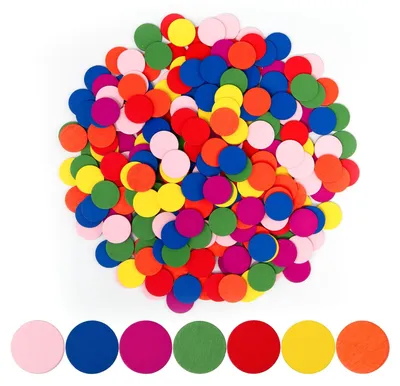 300 bunte runde Holzplättchen 20 mm Bastel-Deko