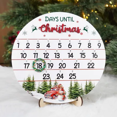 Produktbild von Holz-Adventskalender für Weihnachten - Adventskalender zur Vorfreude auf Weihnachten - Weihnachtsdekoration