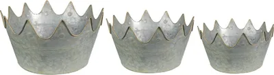 Obrázek produktu pro Držák na rostliny Clayre & Eef Ø 43x21 cm šedozelený kovový