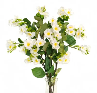 Produktbild von Set mit 5 künstlichen Impatiens-Blumen für Garten und Terrasse