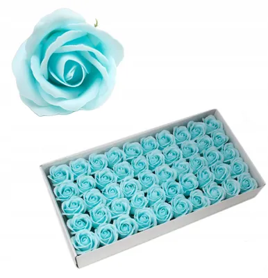 Produktbild von Domosfera Duftende Seifenrosen Blau 50 Stück Dekoration