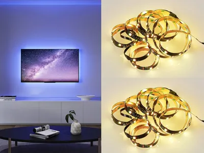 Produktbild von RGBWW LED Stripes TV & PC Hintergrundbeleuchtung im Jugendzimmer Wohnzimmer 3m