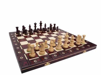 Produktbild von Schach Schachspiel Consul SET Schachbrett 48 x 48 cm Holz Neu braun