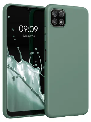 Produktbild von kwmobile Handyhülle für Samsung Galaxy A22 5G Hülle - TPU Case - Kabelloses Laden - Schutzhülle Cover in Tannengrün