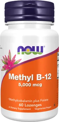 Produktbild von NOW Foods | Methyl B-12 5000 mcg | with Folic Acid Quatrefolic®