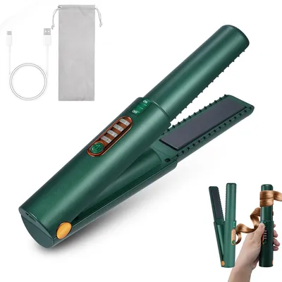 Produktbild von Glätteisen, Kabelloser Haarglätteisen mit Zahnrad am Griff, 4800mAh Akku und 3-Temperatur-Einstellungen (160℃, 180℃, 200℃), Schnellheizung