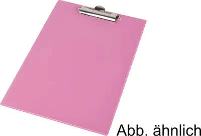 Produktbild von Klemmbrett A5 Metallhalter Clip PVC pastellrosa