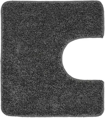 Imagen del producto de Alfombra de baño rectangular con abertura para inodoro - Efecto melange - 1 unidad - Poliéster