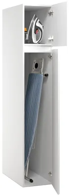 Produktbild von Gilroy - Mehrzweckschrank 2 Türen, 35x195h cm Weiß, 3 Regale Italy