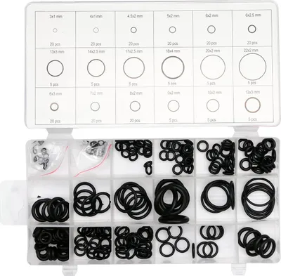Produktbild von Yato YT-06877, Unterlegscheibe, Gummi, Schwarz, Rund, 225 Stück(e), Box
