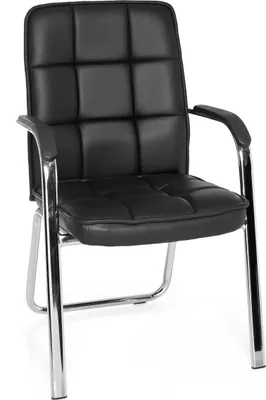 Produktbild von hjh OFFICE Besucherstuhl Konferenzstuhl mit Armlehnen BORNE Kunstleder Stuhl bis 110 kg belastbar