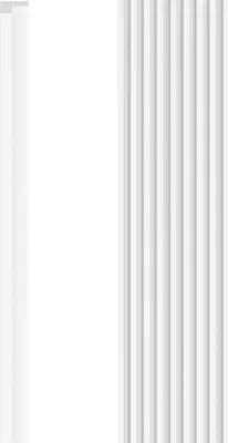 Obrázok produktu pre VOX Lamellová stena LINERIO Zakončovacia lišta – L-TRIM – 3D MDF – 2,65 m x 36 – S-LINE – Biela