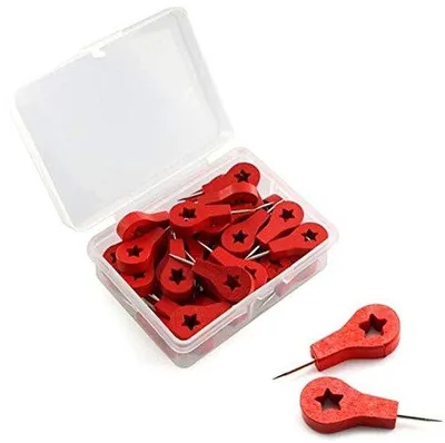 Produktbild von Famanu Pinnadeln für Korktafeln und Karten - 40 Stück Rot
