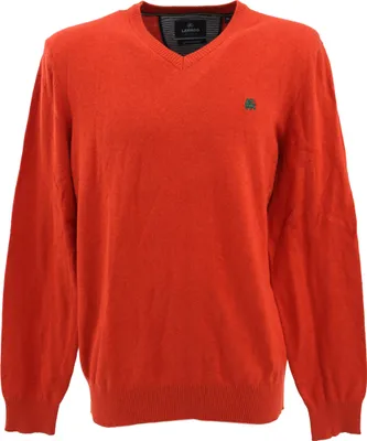 Produktbild von 33206 Lerros, , Herren Pullover Pulli V-Neck, feiner Glattstrick, erdbeerrot, M