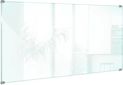 Produktbild von Transparente Glasplatte Küche – Klarglas – Dekorative – 6mm ESG Sicherheitsglas – Glas Spritzschutz – 100x50 cm