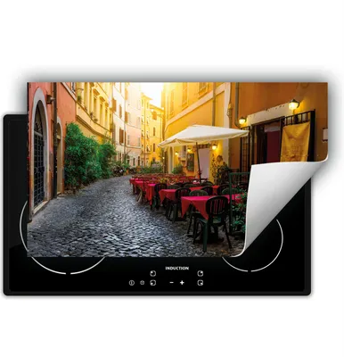 Produktbild von DarHaus Herdabdeckplatte 90x52 cm Anti Rutsch Matte Aufrollbar, Gasse