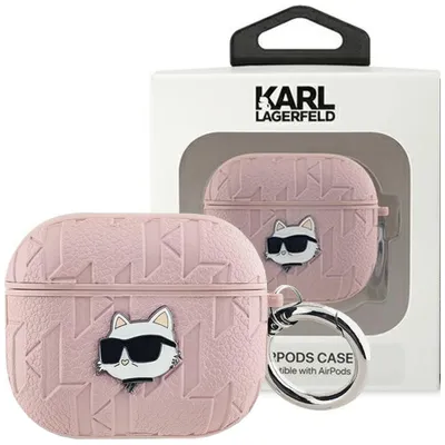 Produktbild von Karl Lagerfeld, Hülle für AirPods Pro 2 mit Choupette Prägung, Rosa