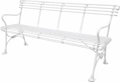 Immagine prodotto di Casa Padrino Panchina da giardino in ferro battuto in stile Art Nouveau Bianca 140 cm - Mobili da giardino