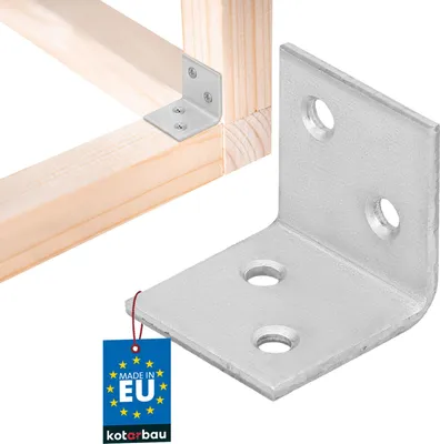 Produktbild von KOTARBAU® Winkelverbinder Schwerlastwinkel 25 x 25 x 25 mm verzinkter Stahl Winkel Stahlwinkel Stabil Langlebig Balkenverbinder Silber