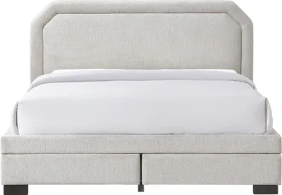 Produktbild von Bett mit Schubladen 180 x 200 cm - Stoff - Beige - INASTO