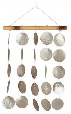 Produktbild von Ib Laursen Windspiel mit Muscheln Beige Länglich (5-Reihen)