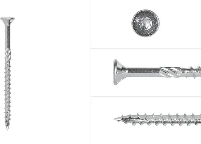Produktbild von Spanplattenschrauben Verzinkt 5 x 80 mm Torx 25 Teilgewinde - Schachtel 200 Stück Schrauben