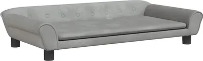 Obrázok produktu pre vidaXL Detská pohovka Light Grey 100x50x26 cm Velvet