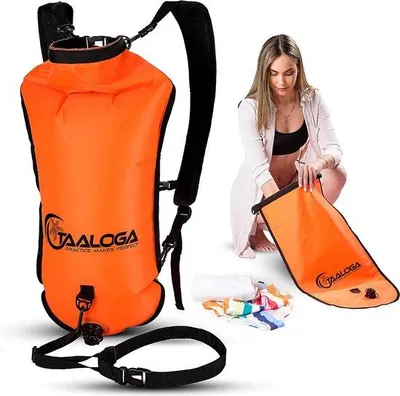 Produktbild von Famanu Schwimmboje 2-in-1 - Wasserfeste Tasche für Schwimmen im offenen Wasser