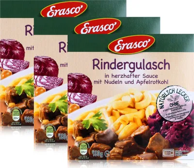 Produktbild von Erasco Rindergulasch 480g Fertigessen (3er Pack)