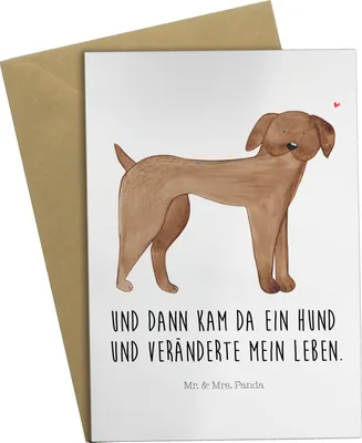 Produktbild von Mr. & Mrs. Panda Glückwunschkarte Hund Dogge - Weiß - Geschenk, Grußkarten, osterkarten, Deutsche, Hunde, Herz, einladungskarten, weihnachtskarten, dankeskarten, Sprüche