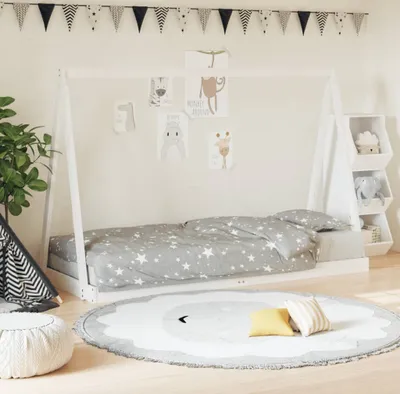 Image de Maison Exclusive - Lit enfant blanc 80x200 cm en pin massif