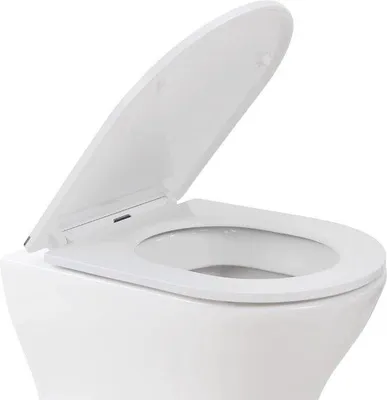 Immagine prodotto di Copertura per WC Famanu con sistema di chiusura ammortizzata - 46,5 x 36,5 x 2,51 cm