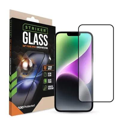 Imagen del producto de Protector de pantalla de vidrio Striker D3O Xtreme Impact, con marco , para Apple iPhone 13 Pro Max/14 Plus
