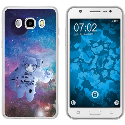 Produktbild von PhoneNatic Case kompatibel mit Samsung Galaxy J5 (2016) J510 Silikon-Hülle Space Catronaut M5