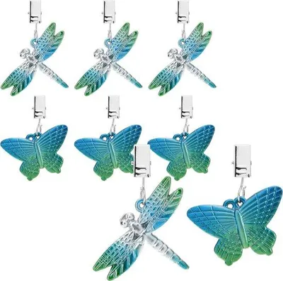 Produktbild von Famanu Tischdeckenbeschwerer mit Klemmen - Blau, Grün, Silber