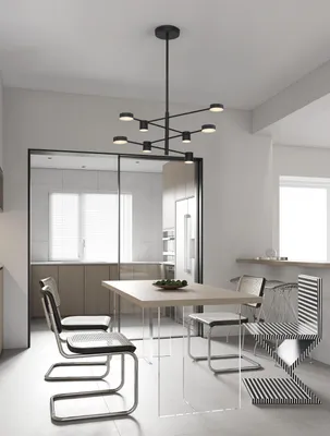 Produktbild von LED Pendelleuchte "NORDIK" 40W 830 (Warmweiß) Schwarz dimmbar