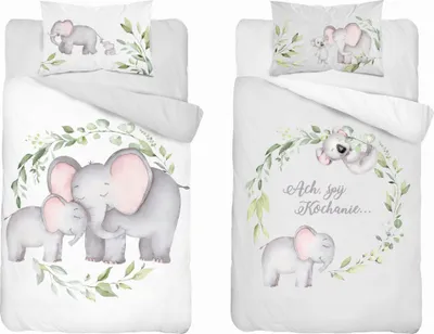 Produktbild von Bambusbettwäsche Elefant 100x135 DETEXPOL