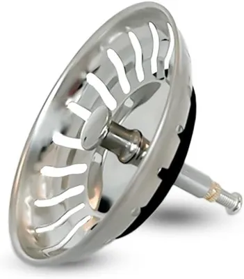 Productafbeelding van Stopcontact voor gootsteen - Keuken - Filter met verstelbare pin - Universele gootsteenstop - Bediening van de excentrische knop - Zeefmand