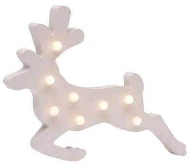 Zdjęcie produktu dla Ozdoba Woodeco 11362, renifer, 8 diod LED, 33 x 24 cm