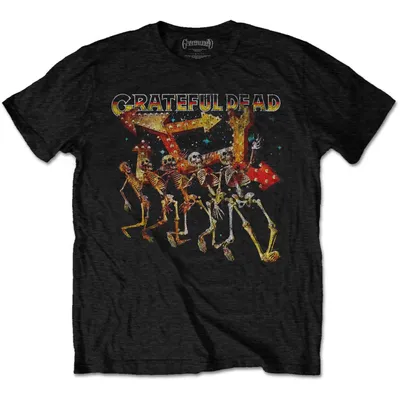 Immagine prodotto di Grateful Dead | Maglietta ufficiale della band | Truckin' Skellies Vintage, media, nero