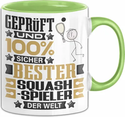 Produktbild von Squash-Spieler Geschenk Lustiger Spruch für Squash-Spieler Geschenkidee Bester Squash-Spieler Der Welt (Grün)