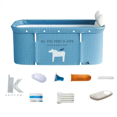 Produktbild von Faltbare Badewanne 120 x 60 cm - Tragbare Badewanne - Mobiles Spa-Bad
